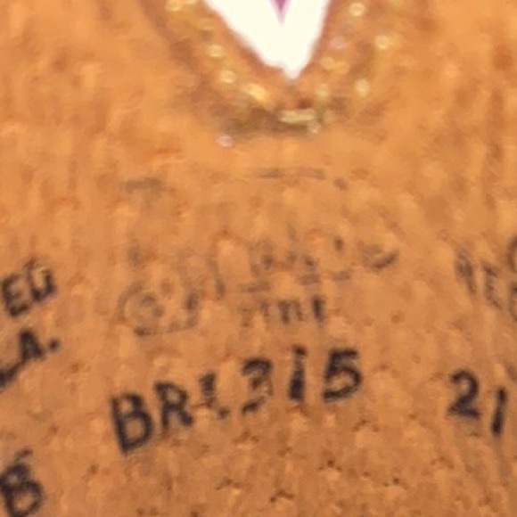 ustin Bent Rail Western Cowgirl Boot with America Burnished Tan and pink - Picture 12 of 12